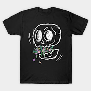 Skull with flowers T-Shirt